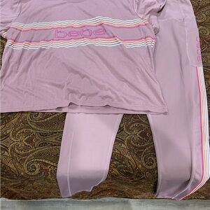 Bebe Lavender/Pink Soft Knit Loungewear